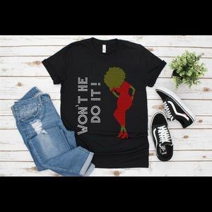 Rhinestone Won’t He Do It T-shirt.